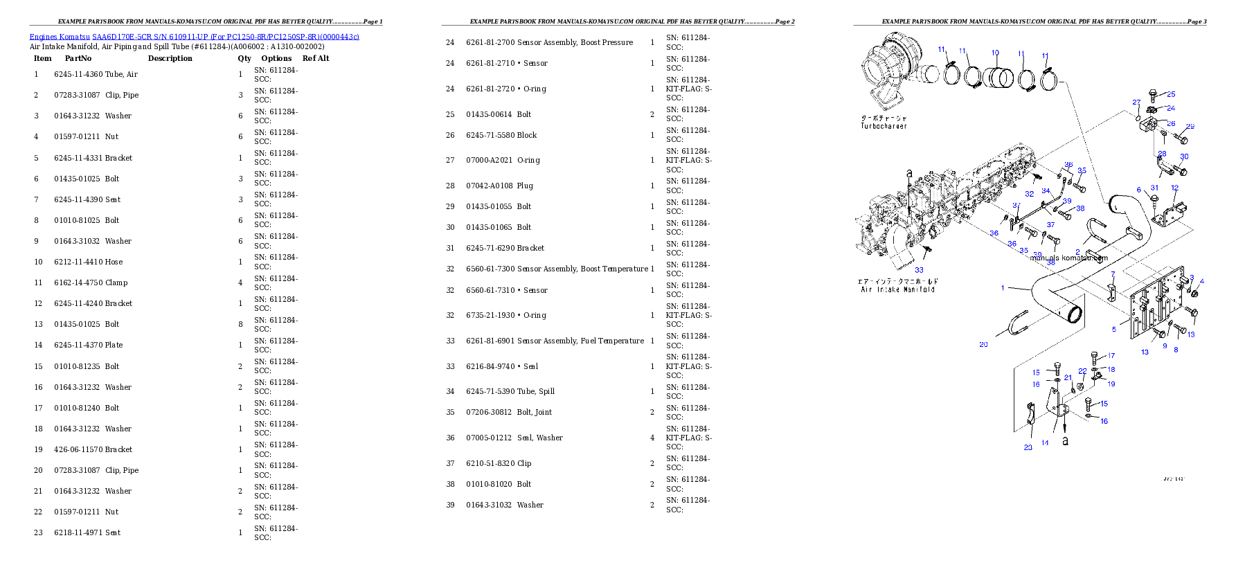 Protected: SAA6D170E-5CR S/N 610911-UP (For PC1250-8R/PC1250SP-8R) Partsbook