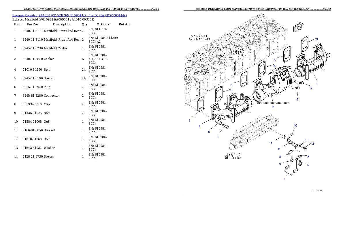Protected: SAA6D170E-5EE S/N 610984-UP (For D375A-6R) Partsbook