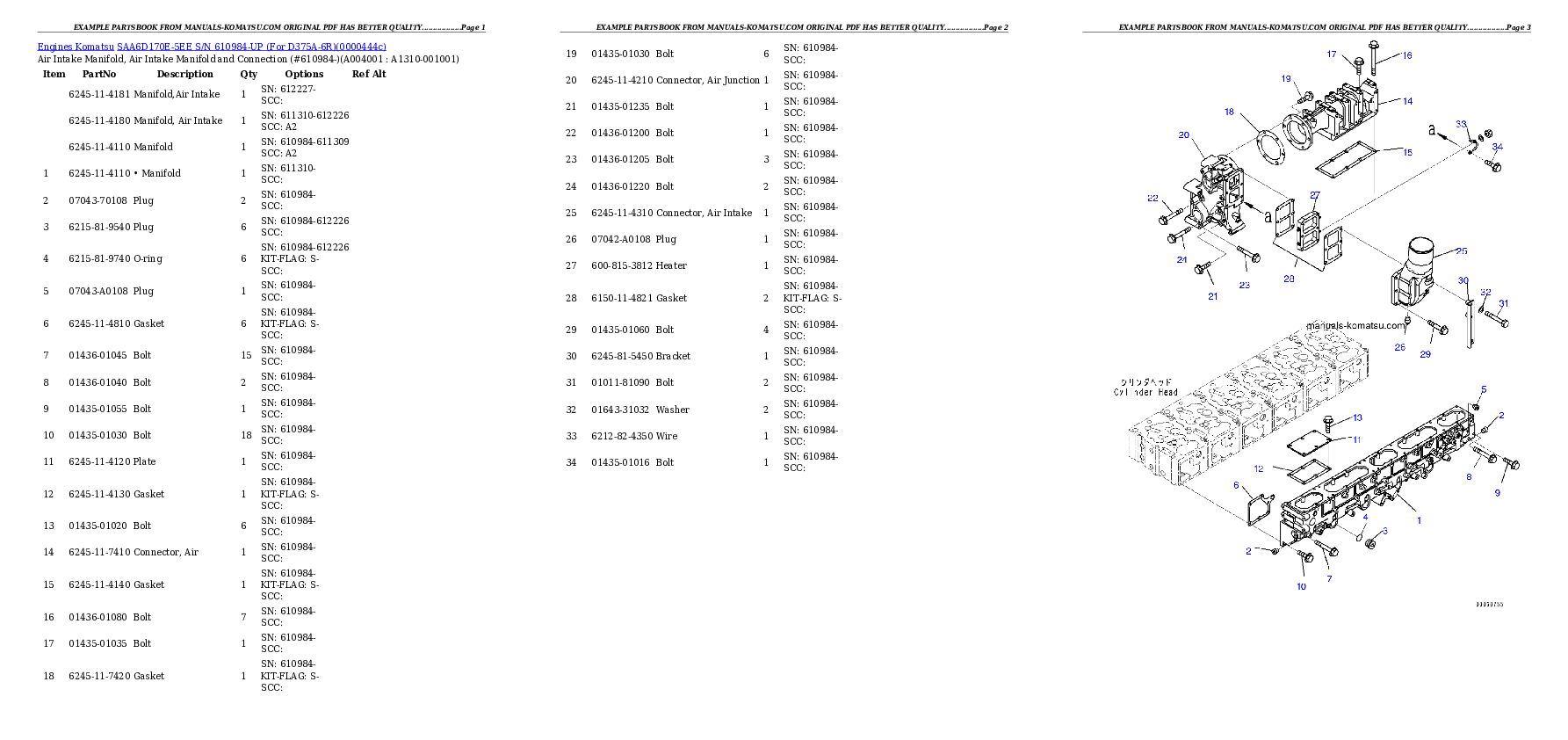 Protected: SAA6D170E-5EE S/N 610984-UP (For D375A-6R) Partsbook