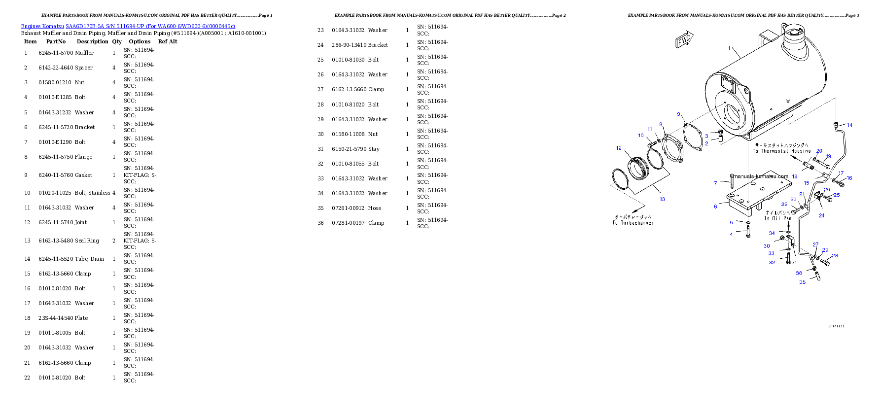 Protected: SAA6D170E-5A S/N 511694-UP (For WA600-6/WD600-6) Partsbook