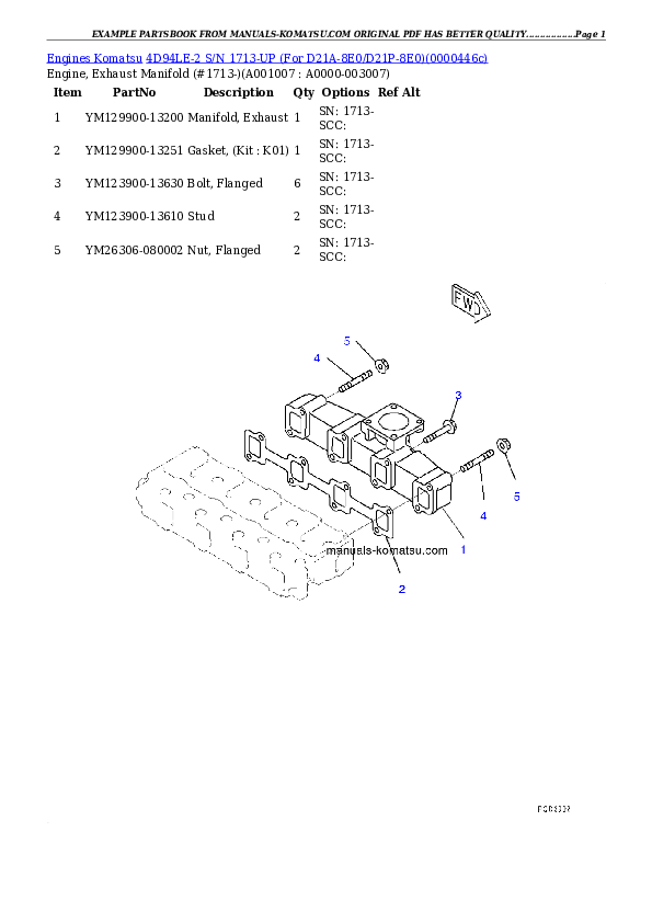 Protected: 4D94LE-2 S/N 1713-UP (For D21A-8E0/D21P-8E0) Partsbook