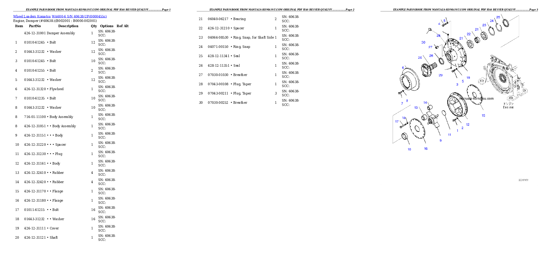 Protected: WA600-6 S/N 60638-UP Partsbook