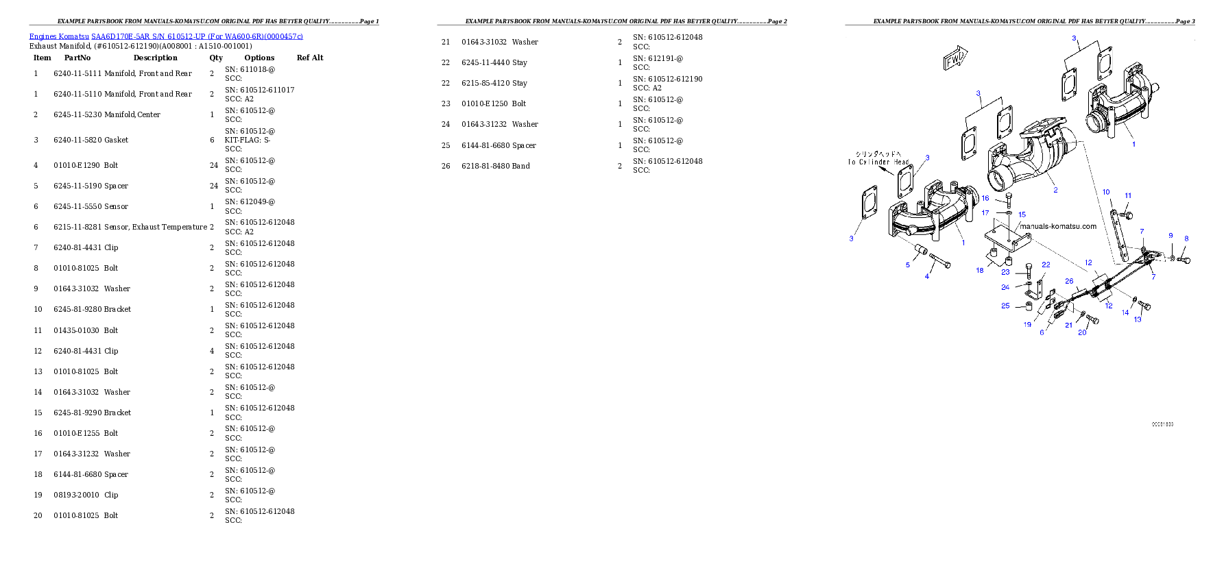 Protected: SAA6D170E-5AR S/N 610512-UP (For WA600-6R/WD600-6R) Partsbook