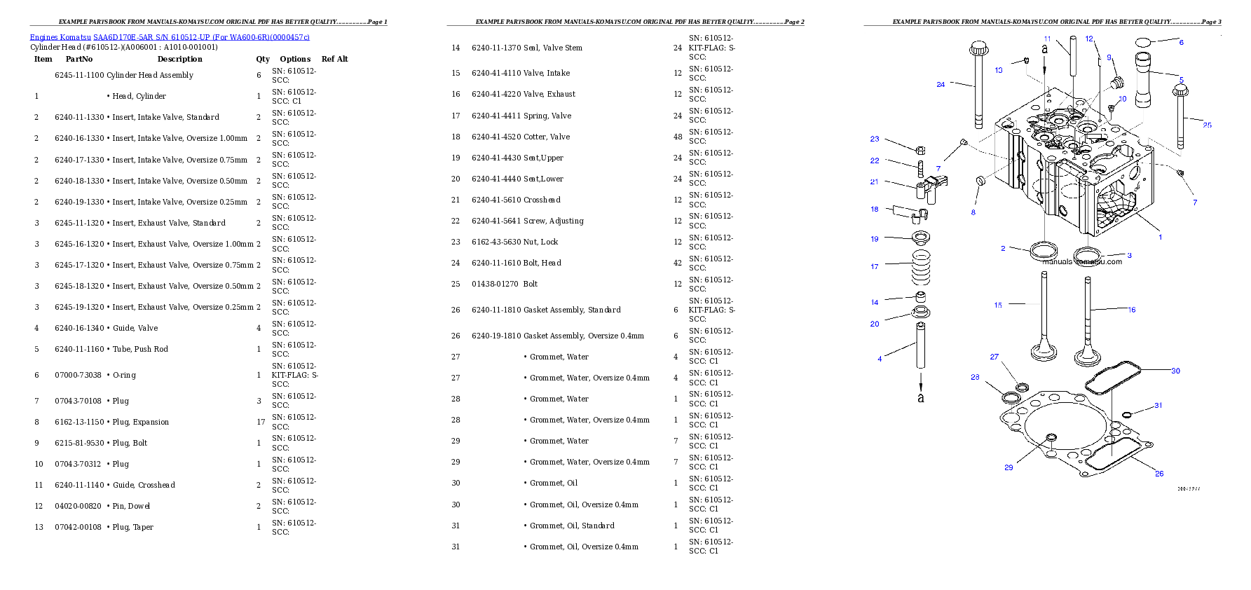 Protected: SAA6D170E-5AR S/N 610512-UP (For WA600-6R/WD600-6R) Partsbook