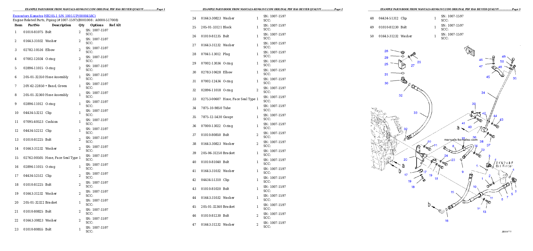 Protected: HB205-1 S/N 1001-UP Partsbook