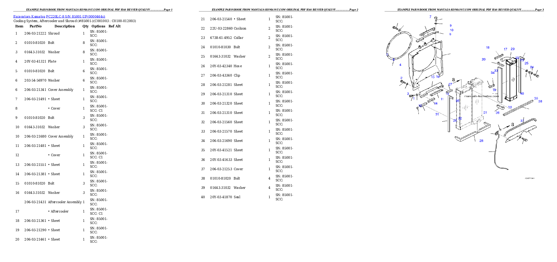 Protected: PC220LC-8 S/N 85001-UP Partsbook