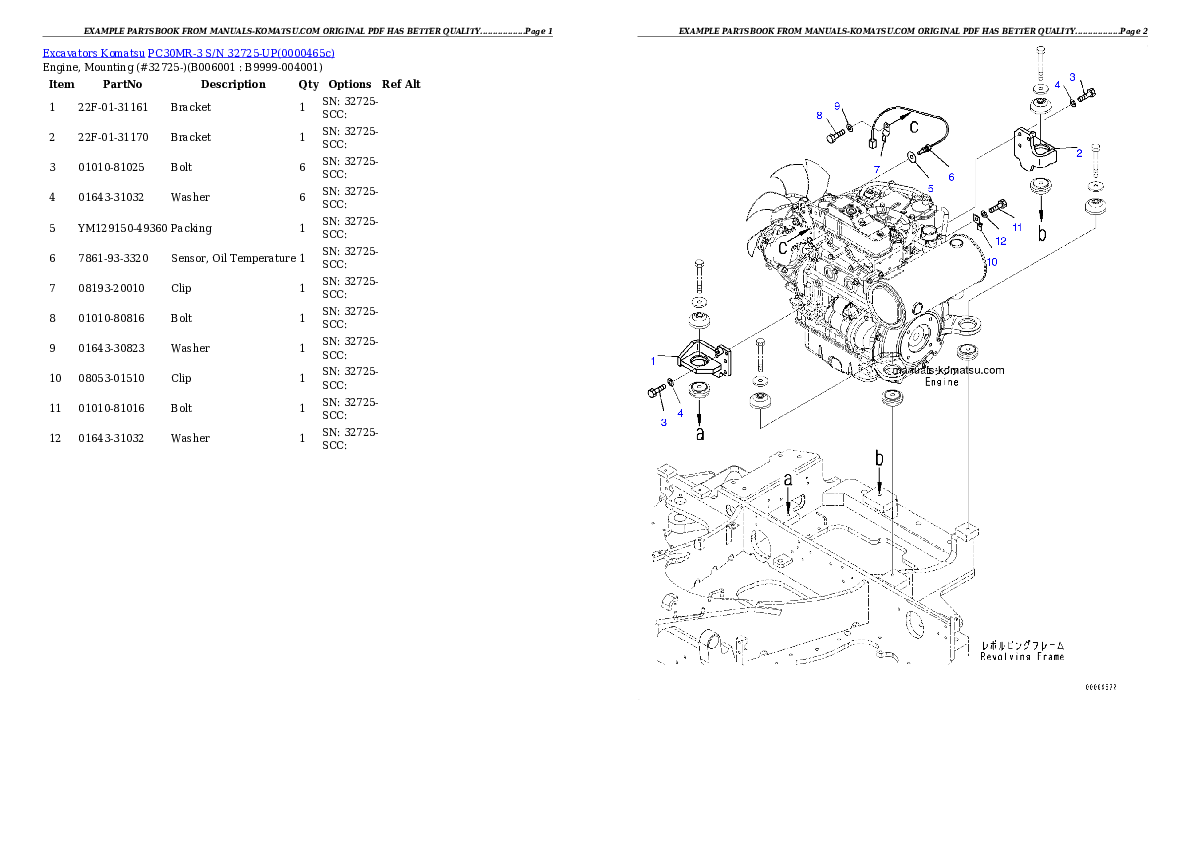 Protected: PC30MR-3 S/N 32725-UP (EU Spec.) Partsbook