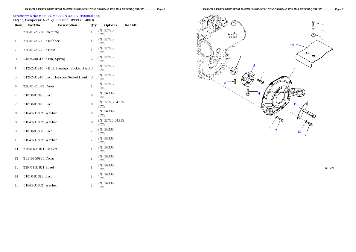 Protected: PC30MR-3 S/N 32725-UP (EU Spec.) Partsbook