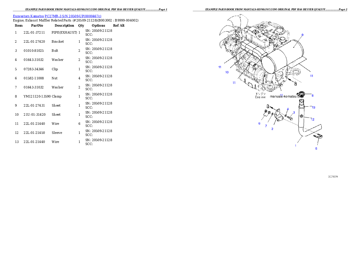 Protected: PC27MR-3 S/N 20509-UP (North America Spec.) Partsbook