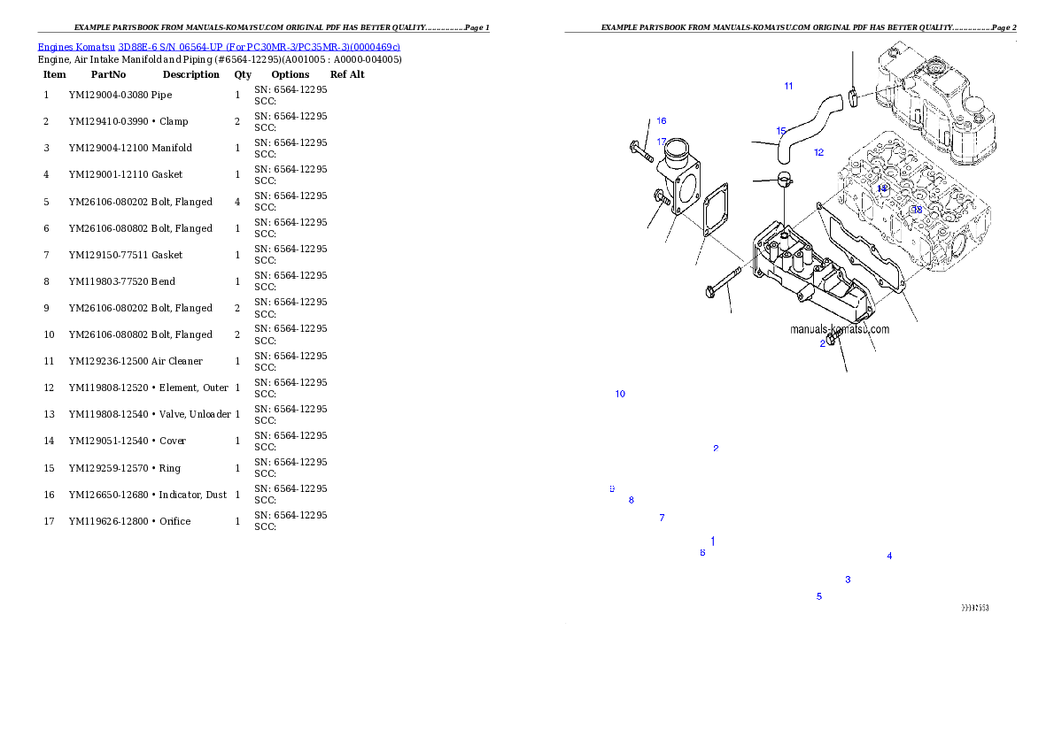 Protected: 3D88E-6 S/N 06564-UP (For PC30MR-3/PC35MR-3) Partsbook