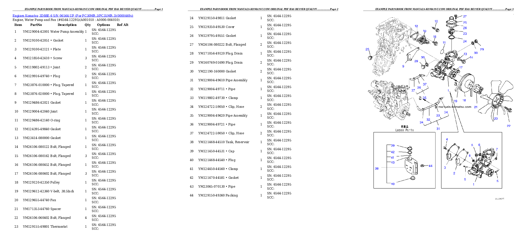 Protected: 3D88E-6 S/N 06564-UP (For PC30MR-3/PC35MR-3) Partsbook