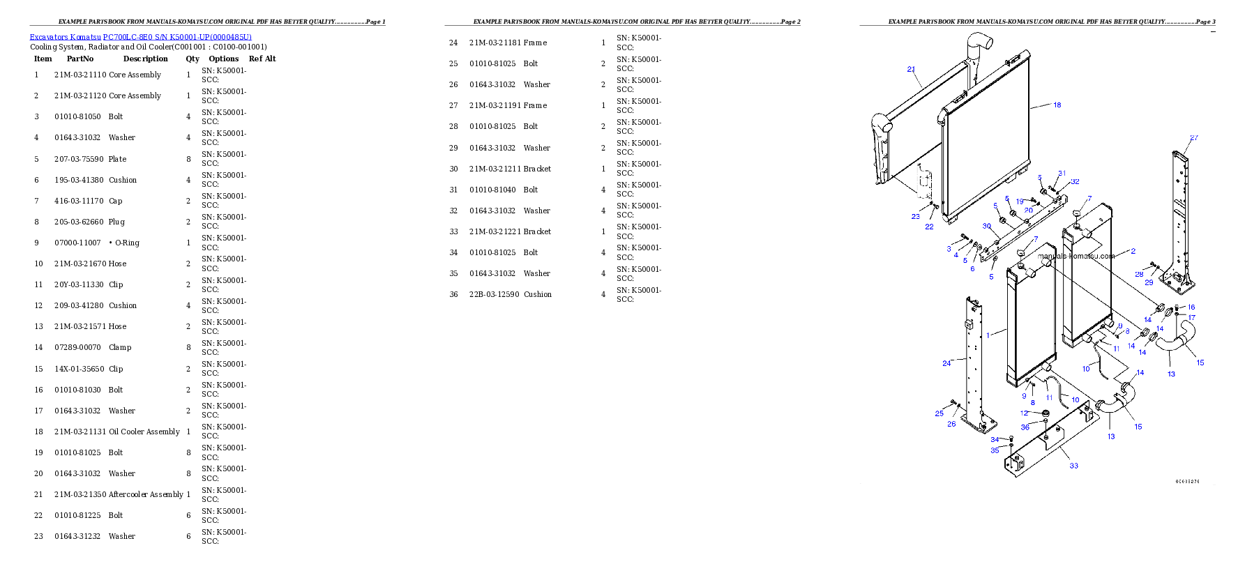 Protected: PC700LC-8E0 S/N K50001-UP Partsbook