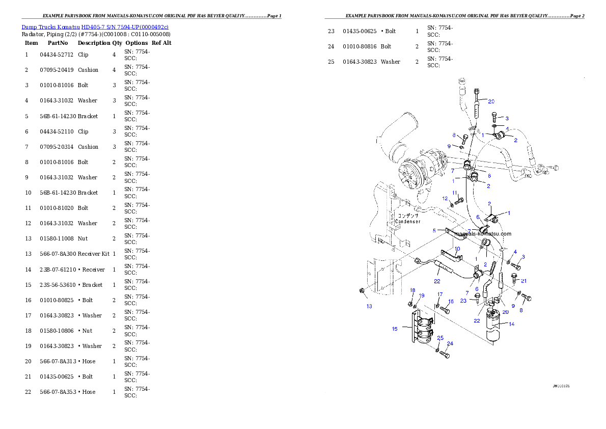 Protected: HD405-7 S/N 7594-UP Partsbook