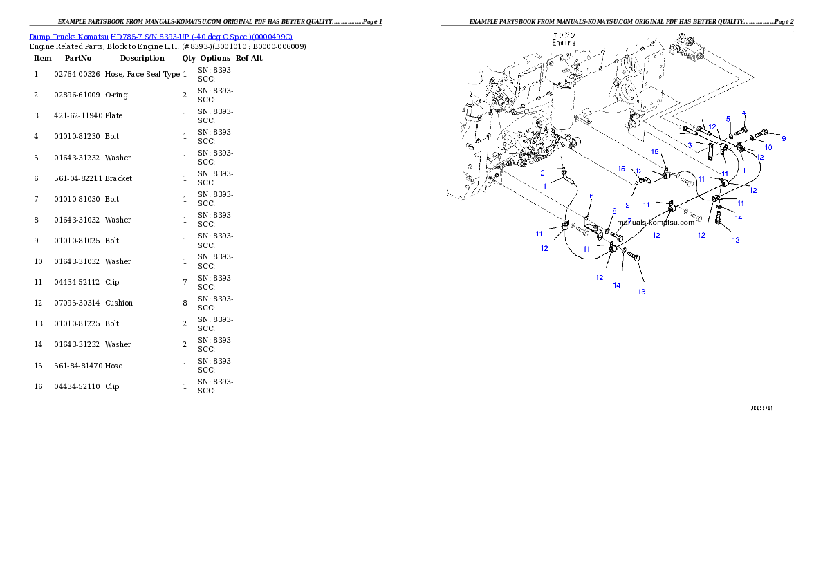 Protected: HD785-7 S/N 8393-UP (-40 deg C Spec.) Partsbook