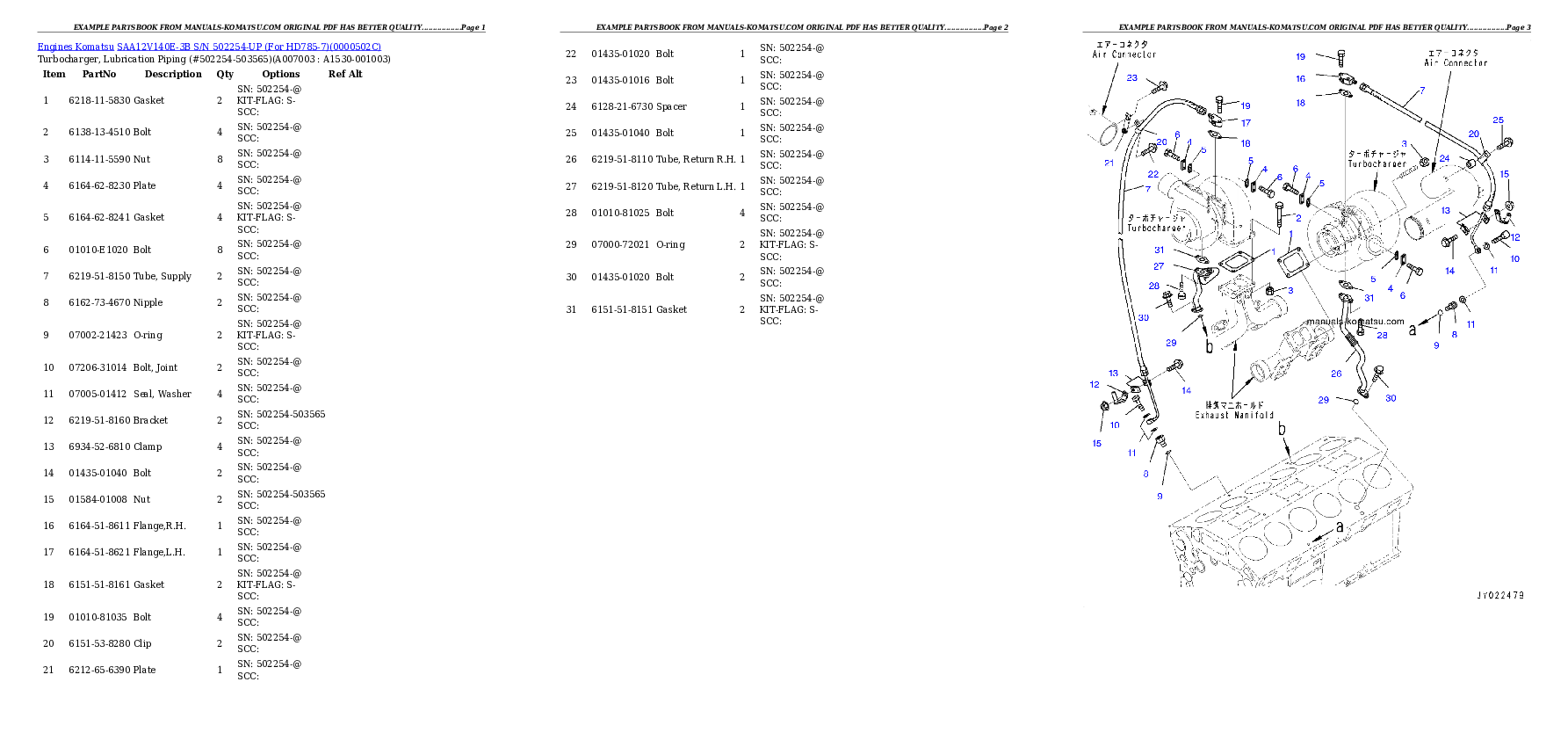 Protected: SAA12V140E-3B S/N 502254-UP (For HD785-7) Partsbook
