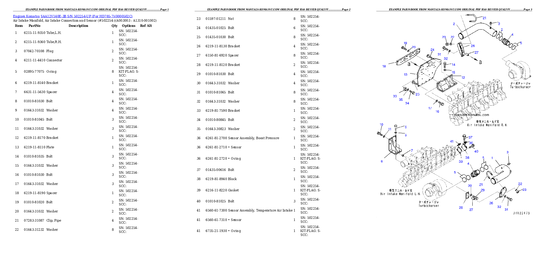 Protected: SAA12V140E-3B S/N 502254-UP (For HD785-7) Partsbook