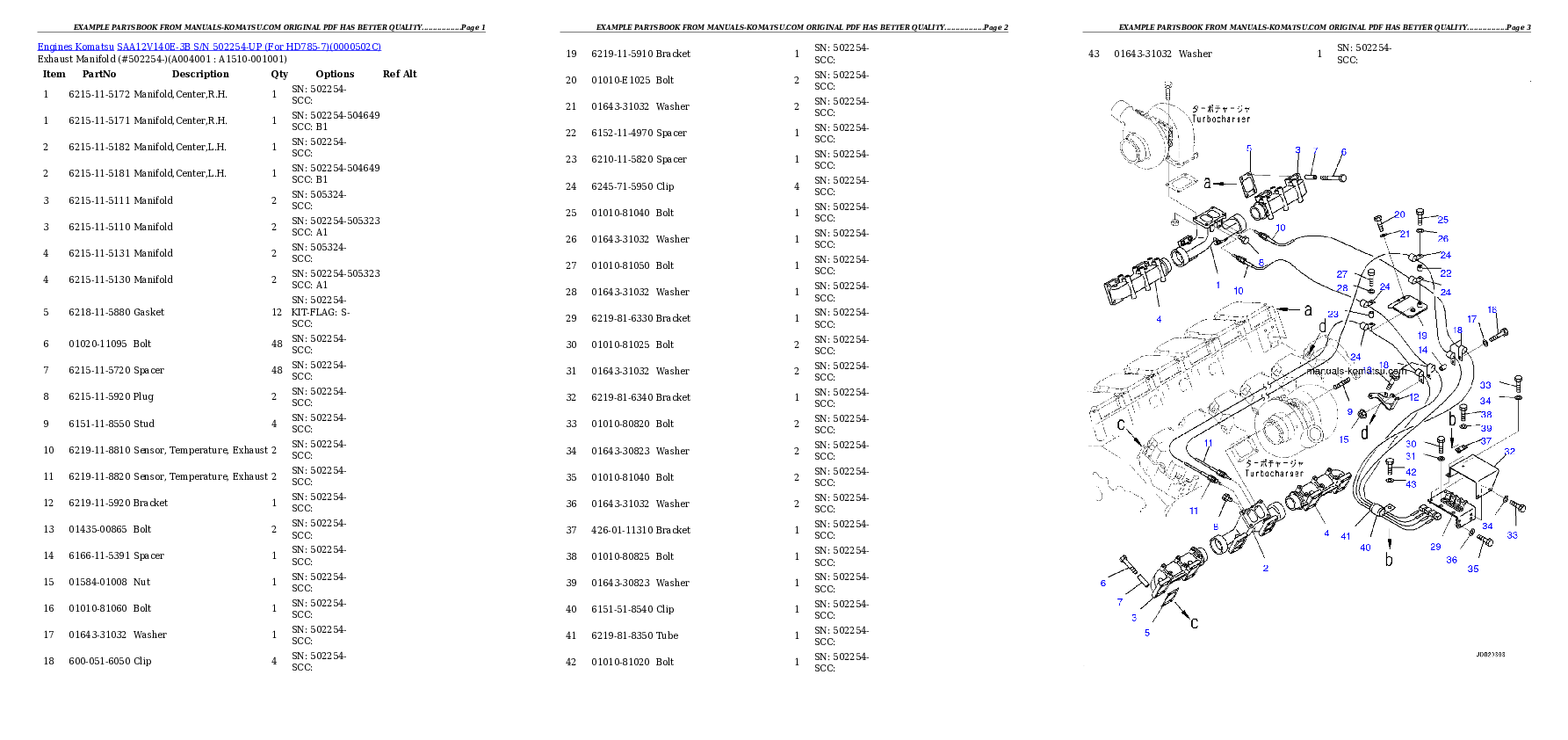 Protected: SAA12V140E-3B S/N 502254-UP (For HD785-7) Partsbook