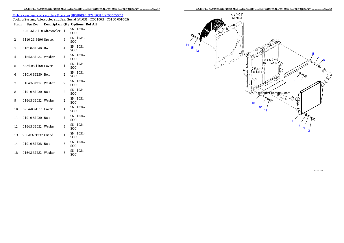 Protected: BR580JG-1 S/N 1034-UP Partsbook