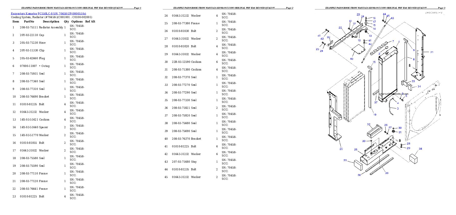 Protected: PC550LC-8 S/N 70458-UP Partsbook