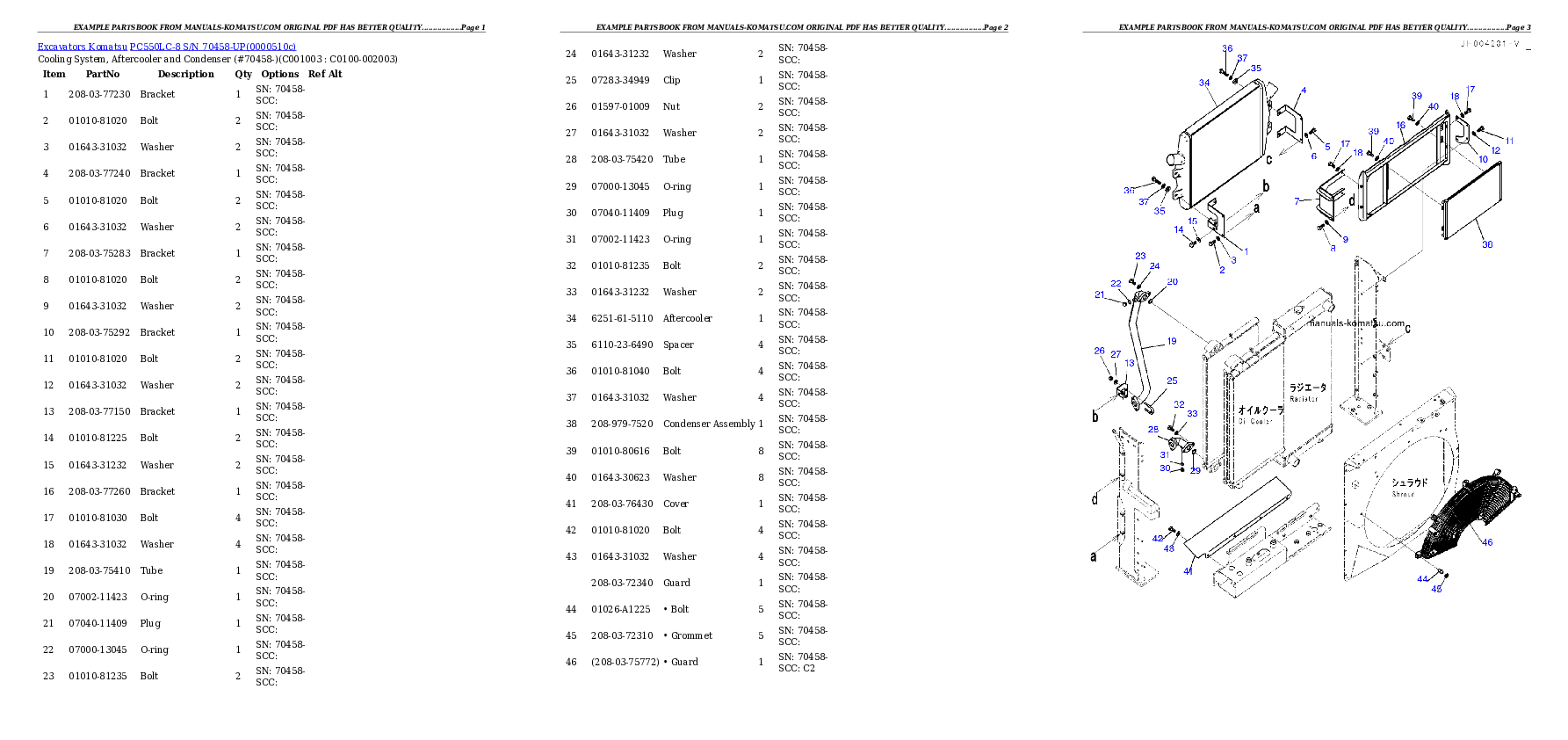 Protected: PC550LC-8 S/N 70458-UP Partsbook