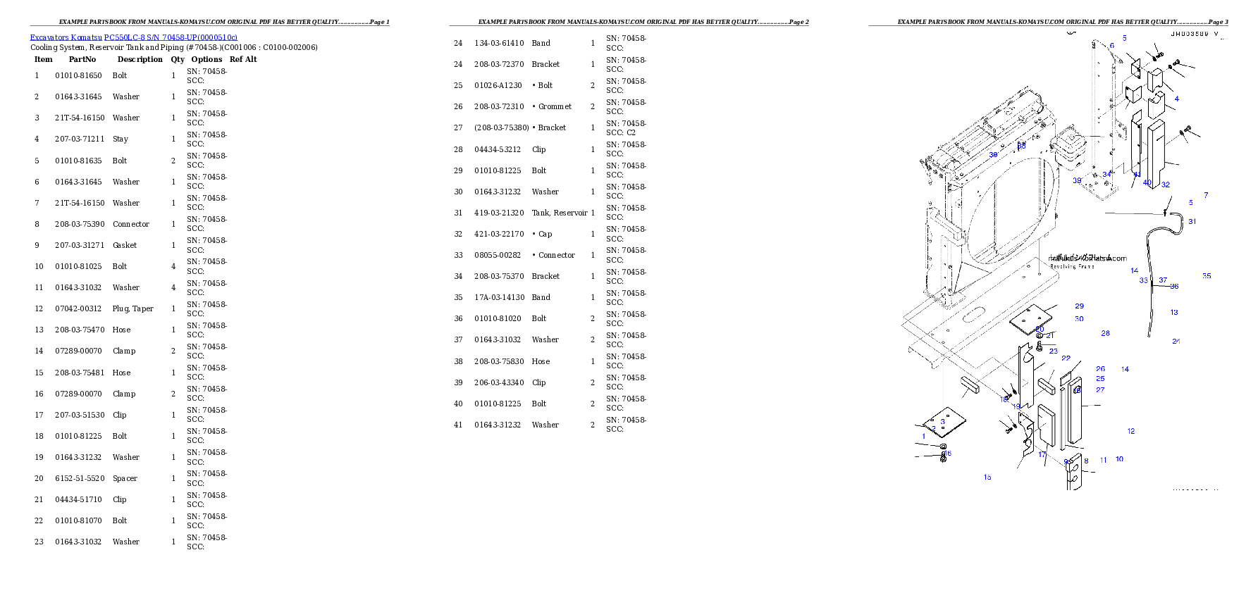 Protected: PC550LC-8 S/N 70458-UP Partsbook