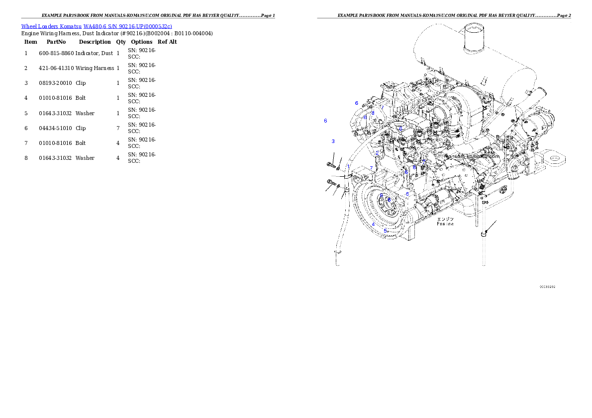 Protected: WA480-6 S/N 90216-UP Partsbook
