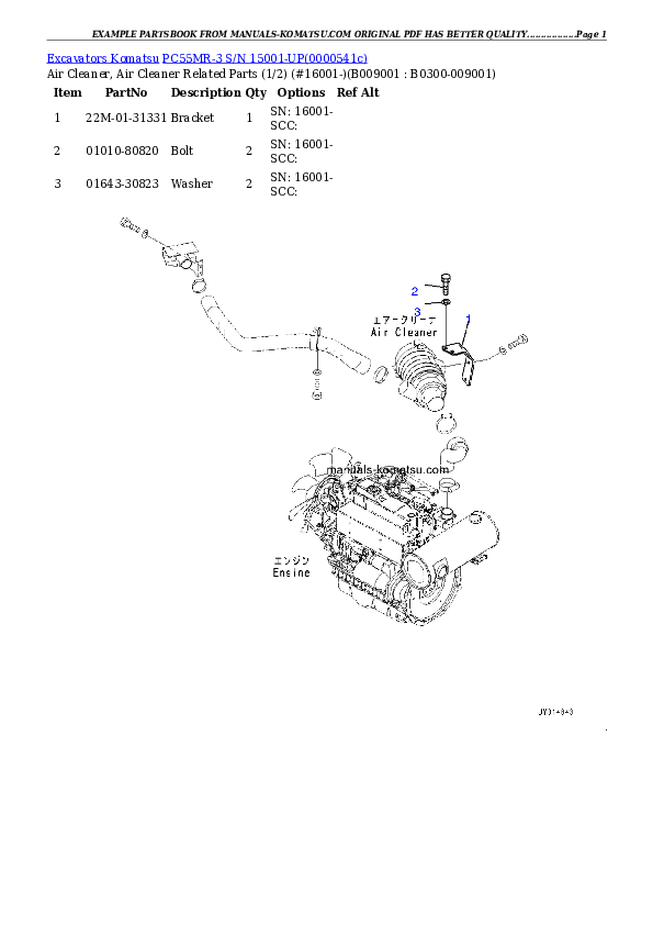 Protected: PC55MR-3 S/N 15001-UP (North America Spec.) Partsbook