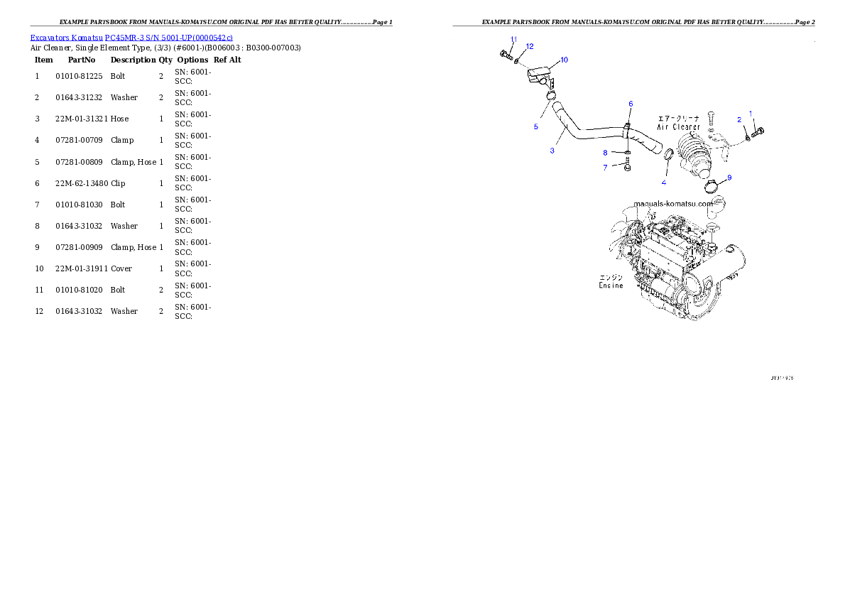 Protected: PC45MR-3 S/N 5001-UP (EU Spec.) Partsbook