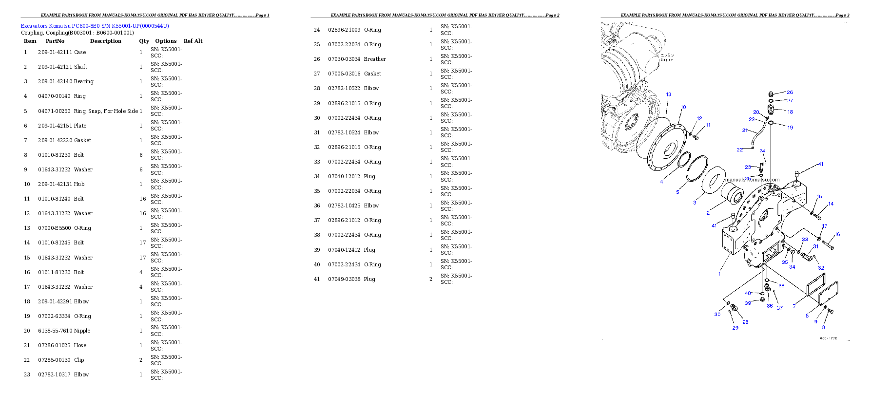 Protected: PC800-8E0 S/N K55001-UP Partsbook