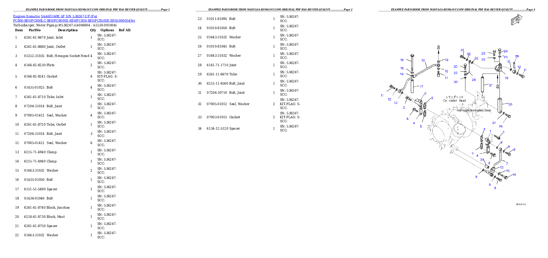 Protected: SAA6D140E-5F S/N 536267-UP (For PC800-8E0/PC800LC-8E0/PC800SE-8E0/PC850-8E0/PC850SE-8E0) Partsbook