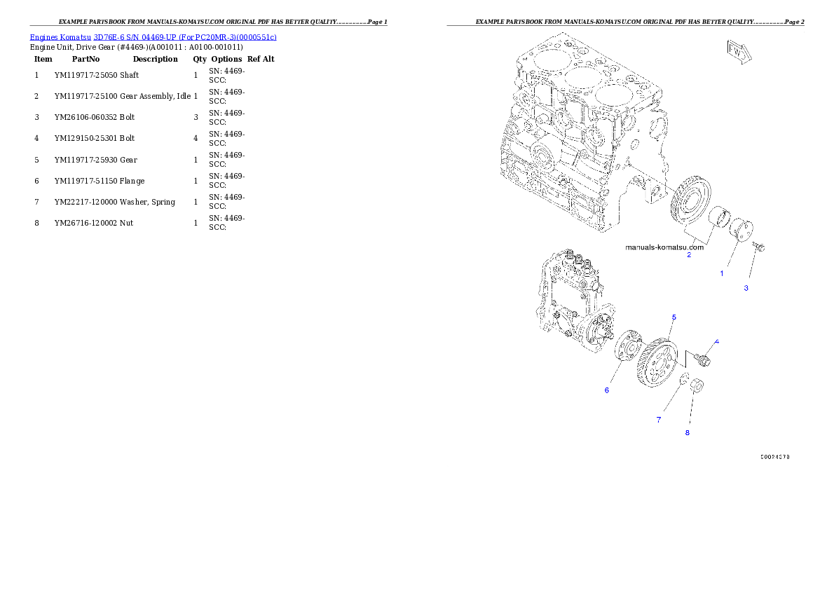 Protected: 3D76E-6 S/N 04469-UP (For PC20MR-3) Partsbook