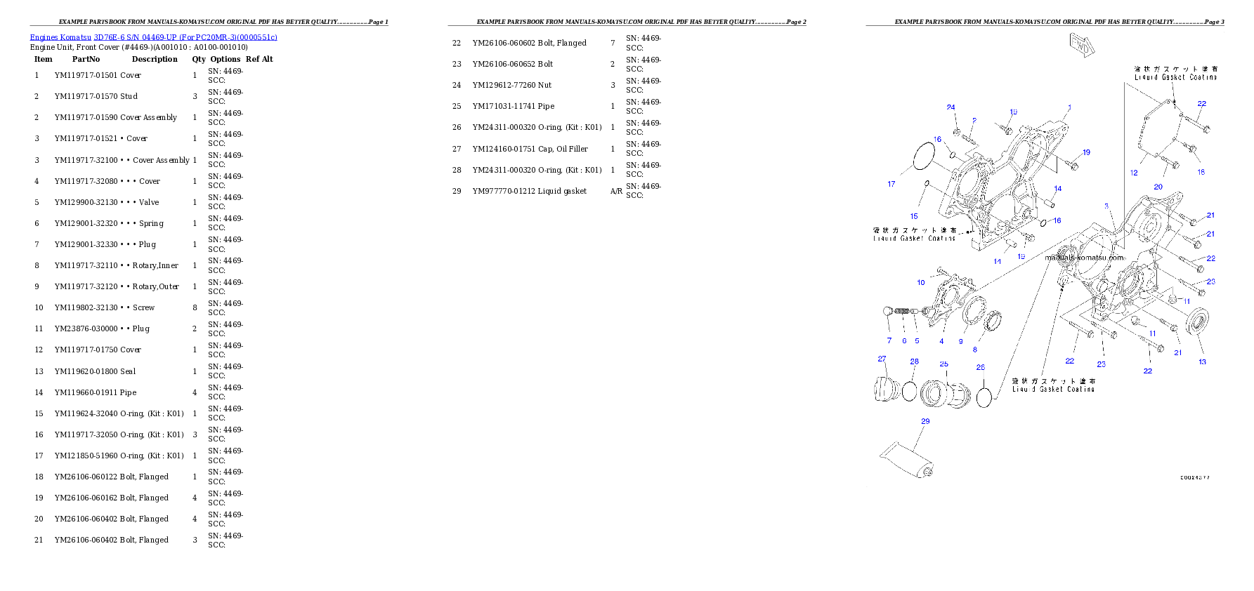 Protected: 3D76E-6 S/N 04469-UP (For PC20MR-3) Partsbook