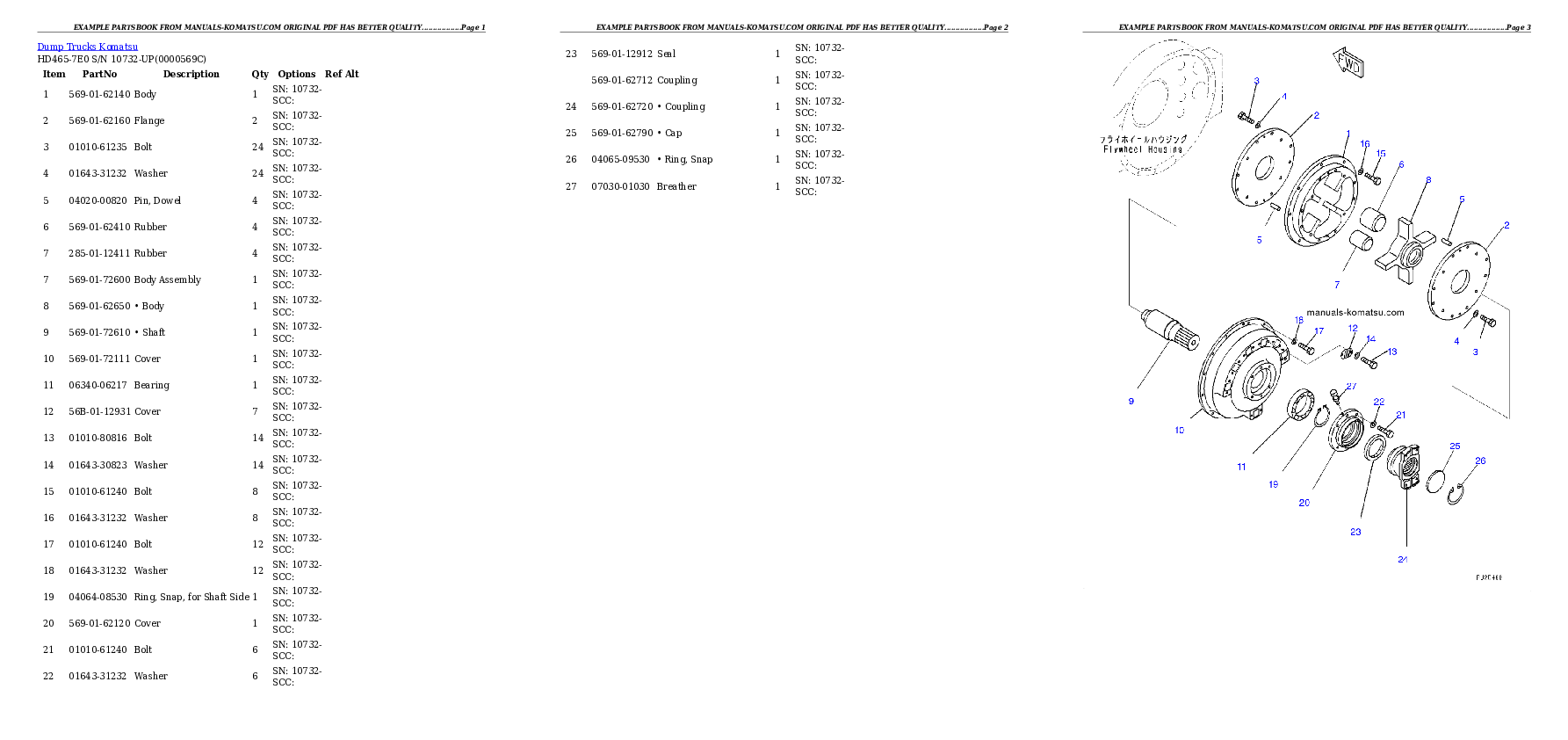Protected: HD465-7E0 S/N 10732-UP Partsbook