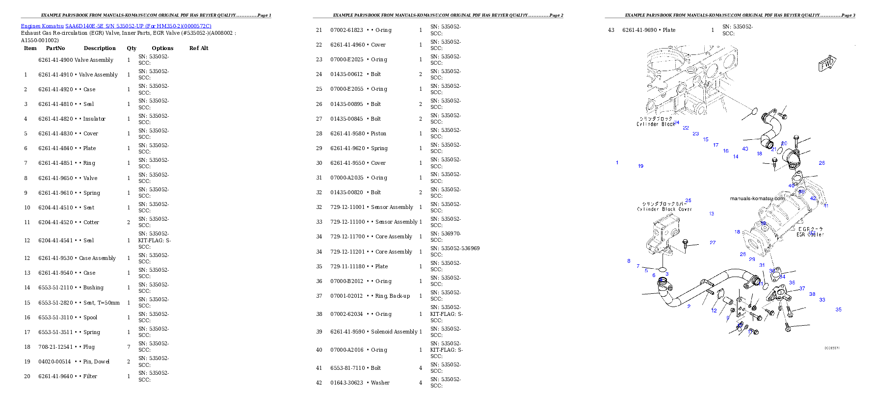 Protected: SAA6D140E-5E S/N 535052-UP (For HM350-2) Partsbook