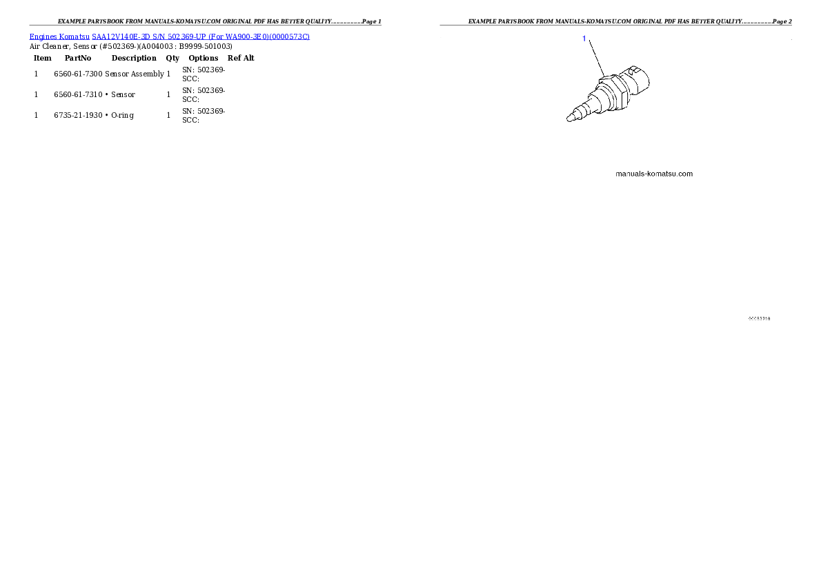 Protected: SAA12V140E-3D S/N 502369-UP (For WA900-3E0) Partsbook