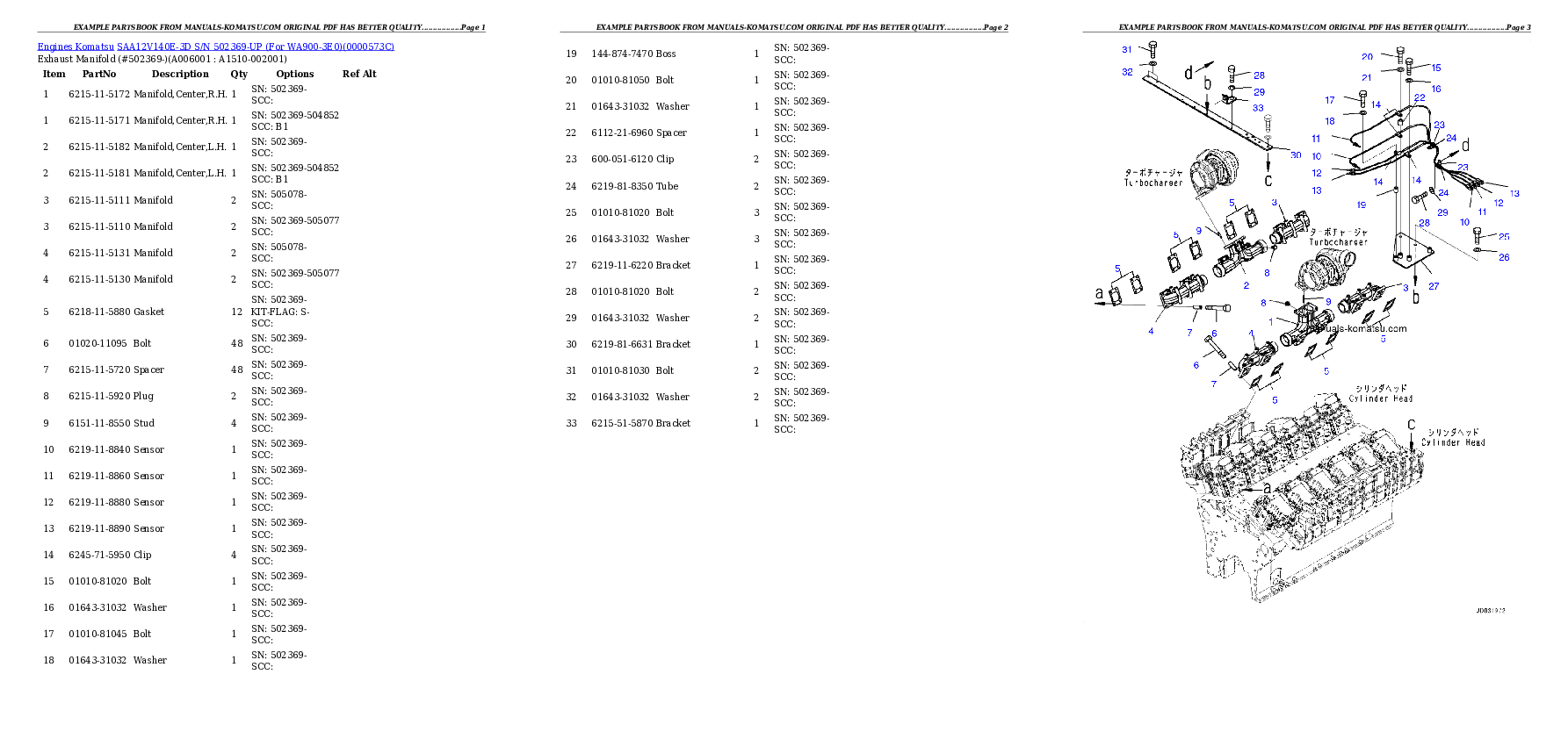 Protected: SAA12V140E-3D S/N 502369-UP (For WA900-3E0) Partsbook