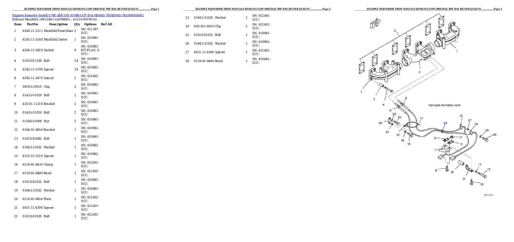 Protected: SAA6D170E-5BR S/N 610861-UP (For HD465-7R/HD605-7R) Partsbook