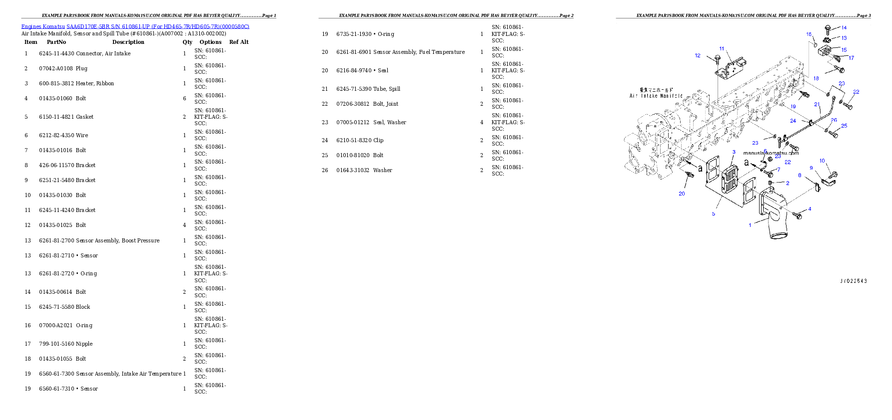 Protected: SAA6D170E-5BR S/N 610861-UP (For HD465-7R/HD605-7R) Partsbook