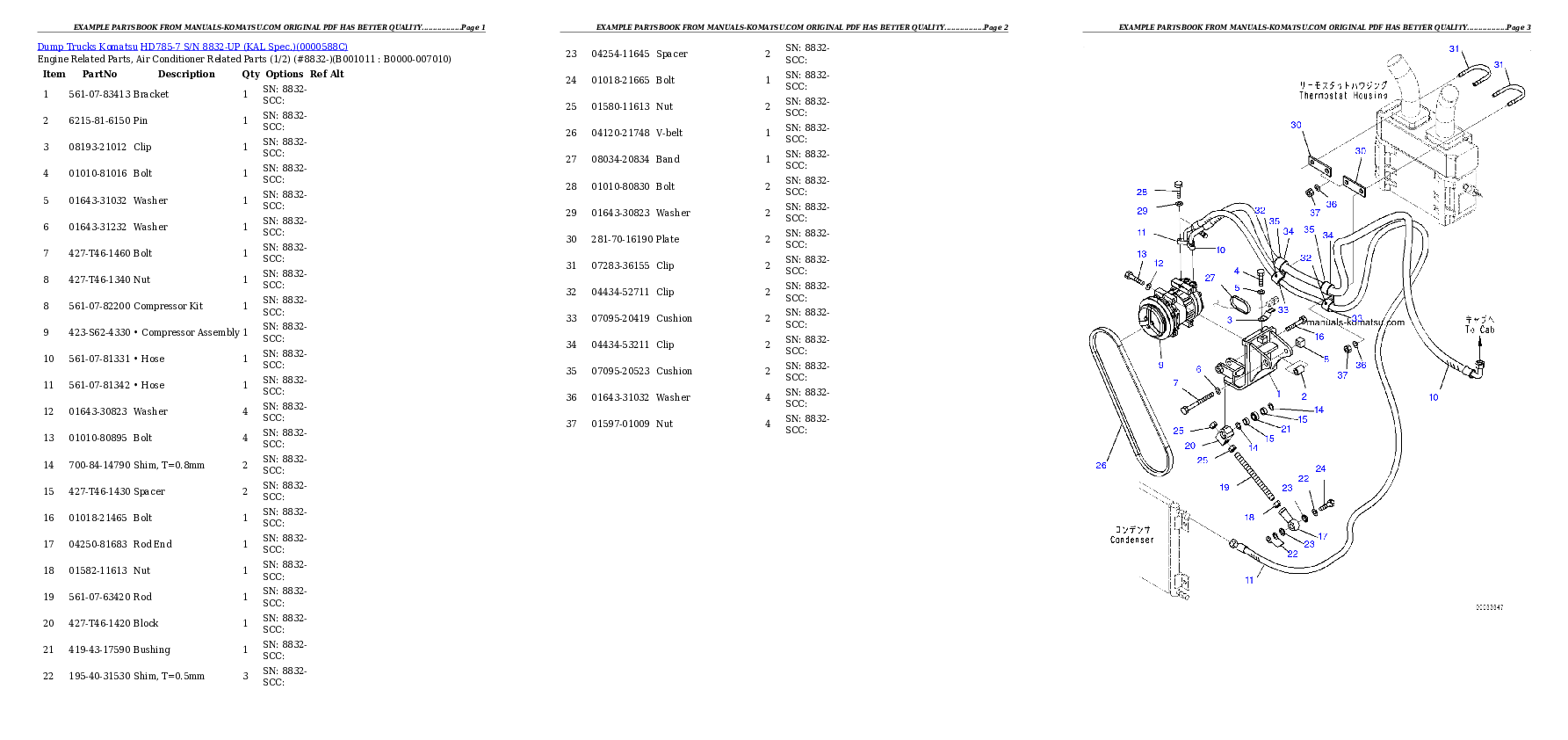 Protected: HD785-7 S/N 8173-30000 Partsbook