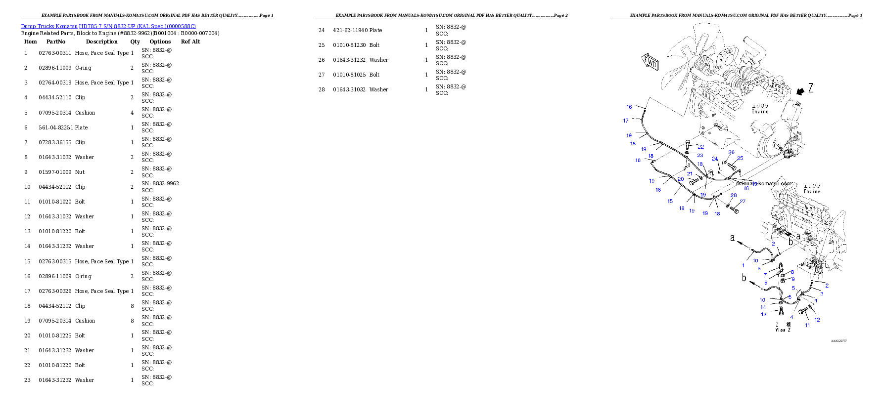 Protected: HD785-7 S/N 8173-30000 Partsbook