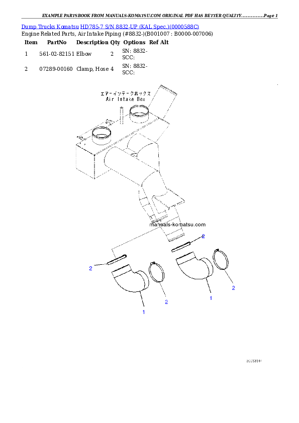 Protected: HD785-7 S/N 8173-30000 Partsbook