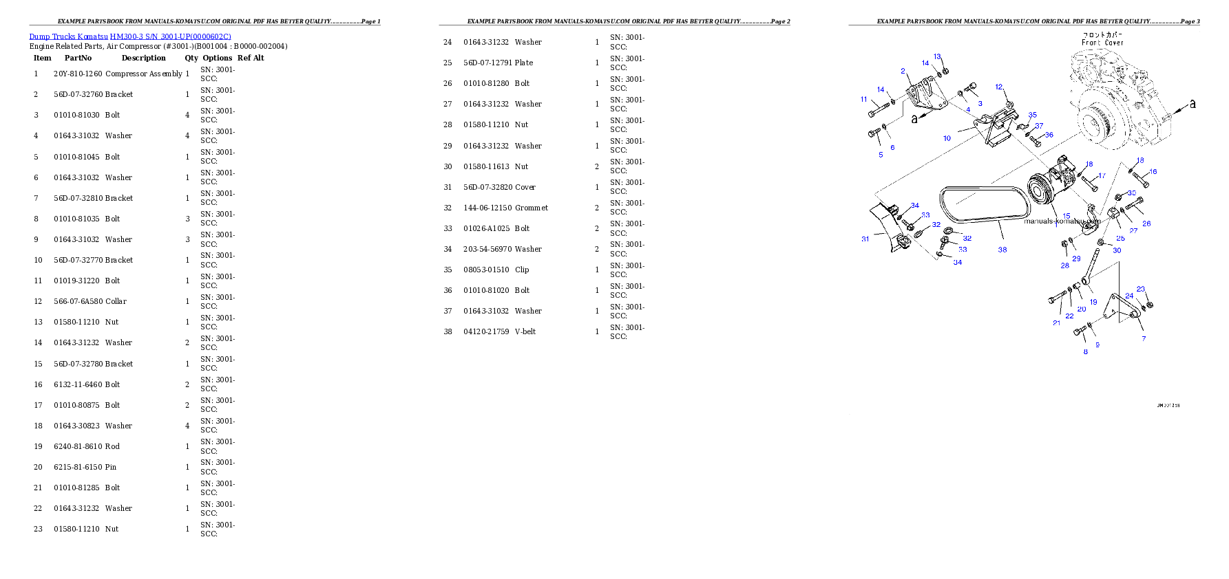 Protected: HM300-3 S/N 3001-UP Partsbook