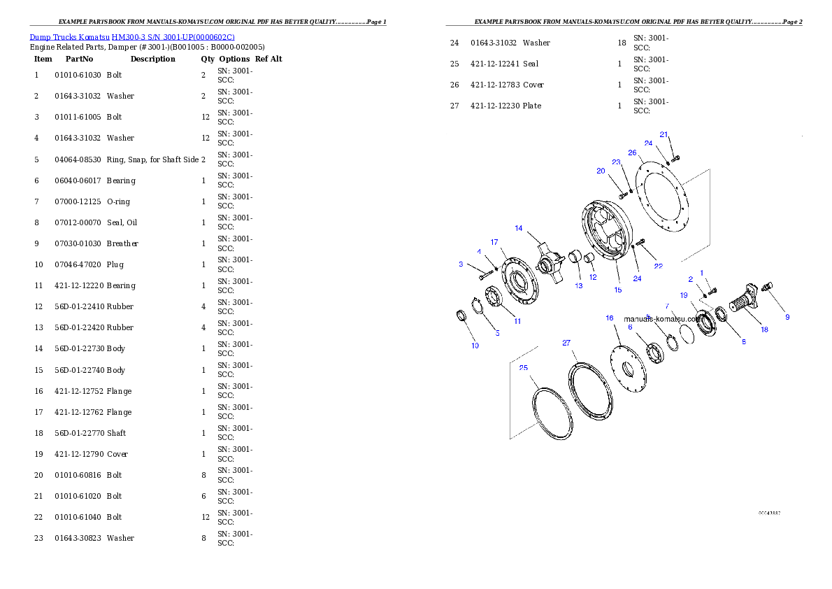 Protected: HM300-3 S/N 3001-UP Partsbook