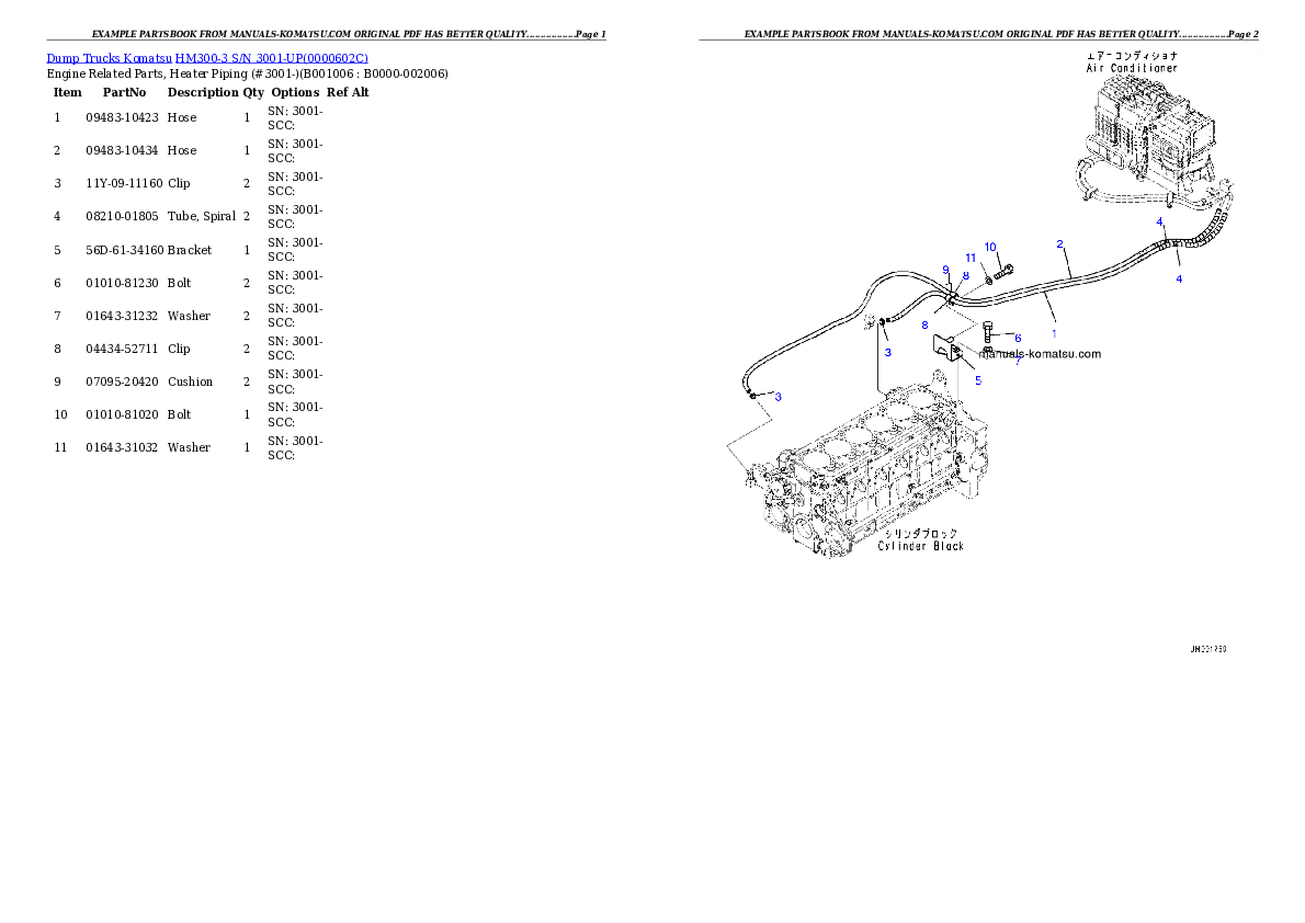 Protected: HM300-3 S/N 3001-UP Partsbook