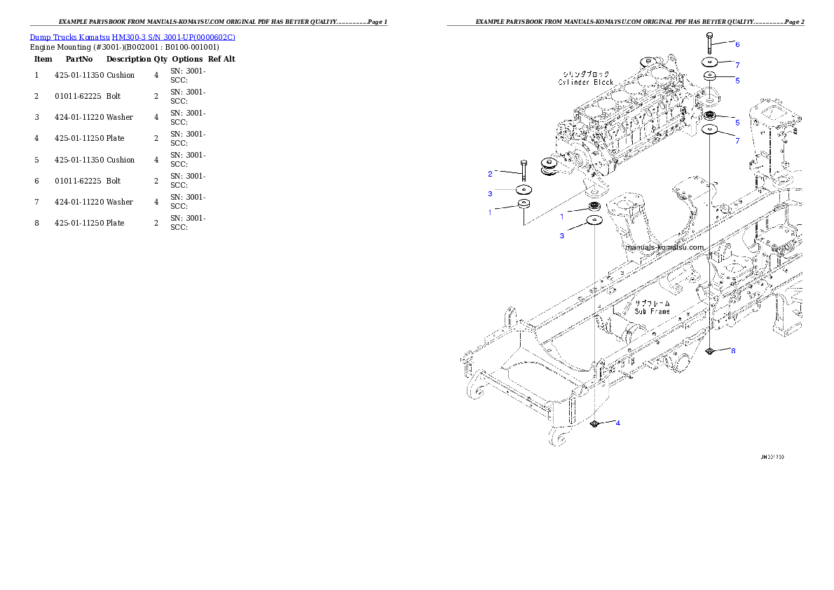 Protected: HM300-3 S/N 3001-UP Partsbook