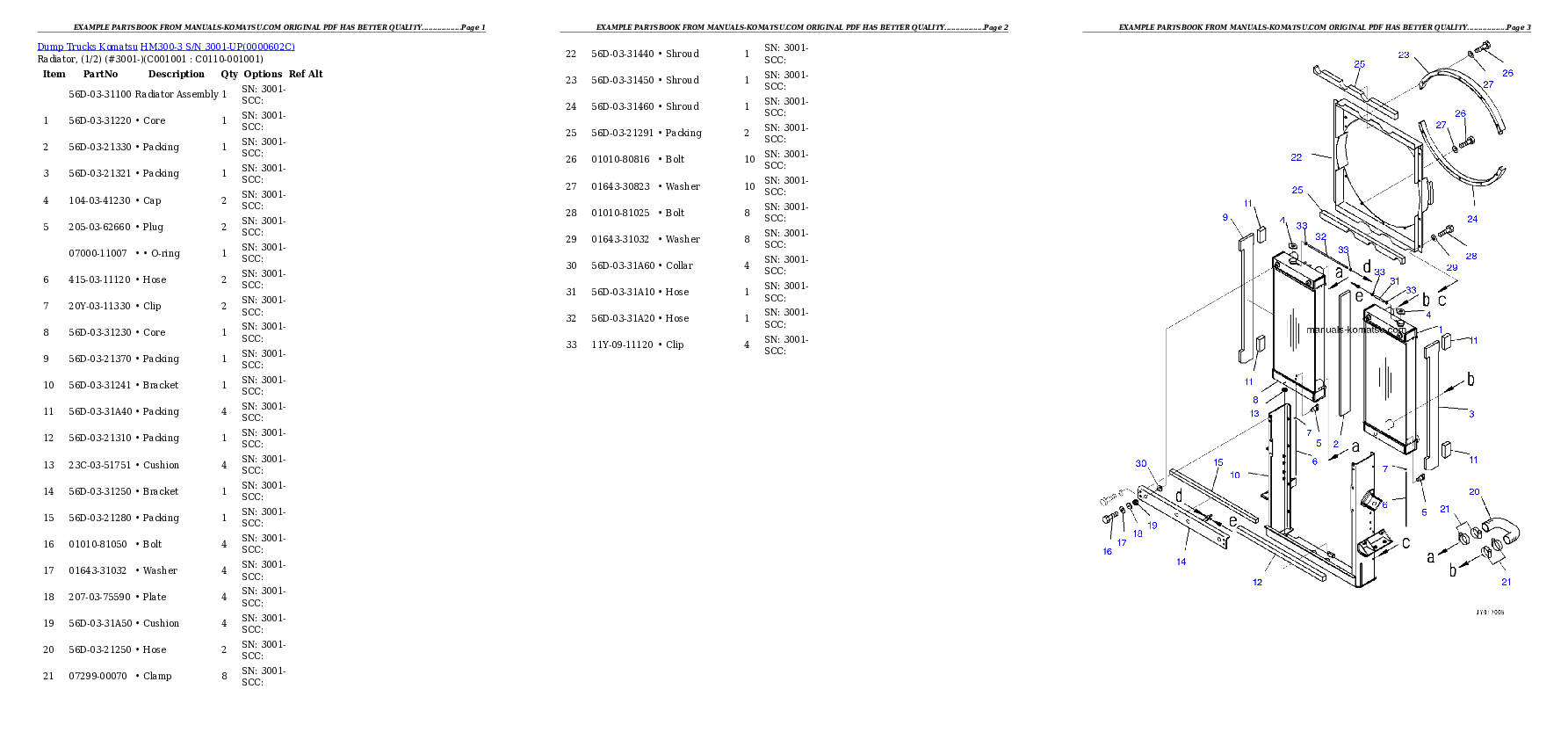 Protected: HM300-3 S/N 3001-UP Partsbook