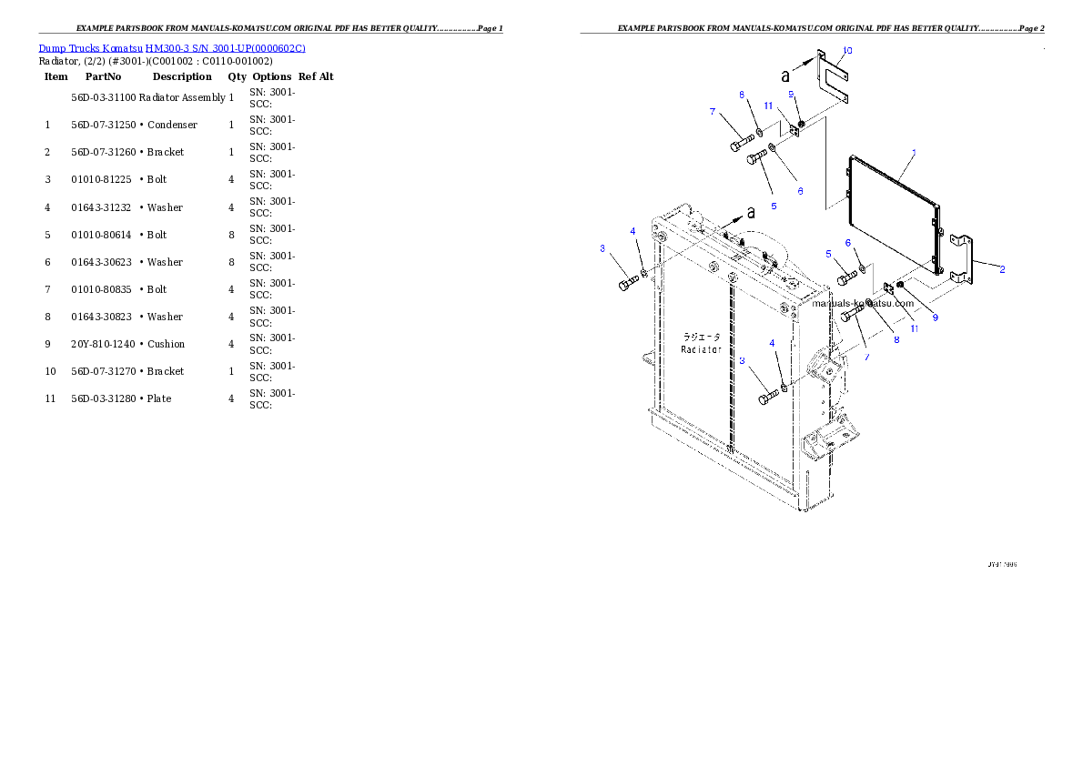 Protected: HM300-3 S/N 3001-UP Partsbook