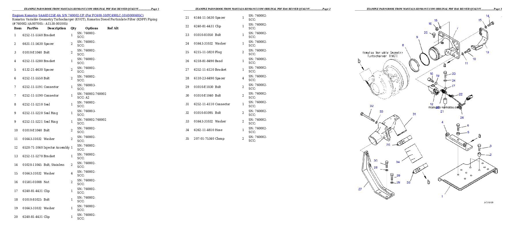 Protected: SAA6D125E-6A S/N 760002-UP (For PC400-10/PC490LC-10) Partsbook