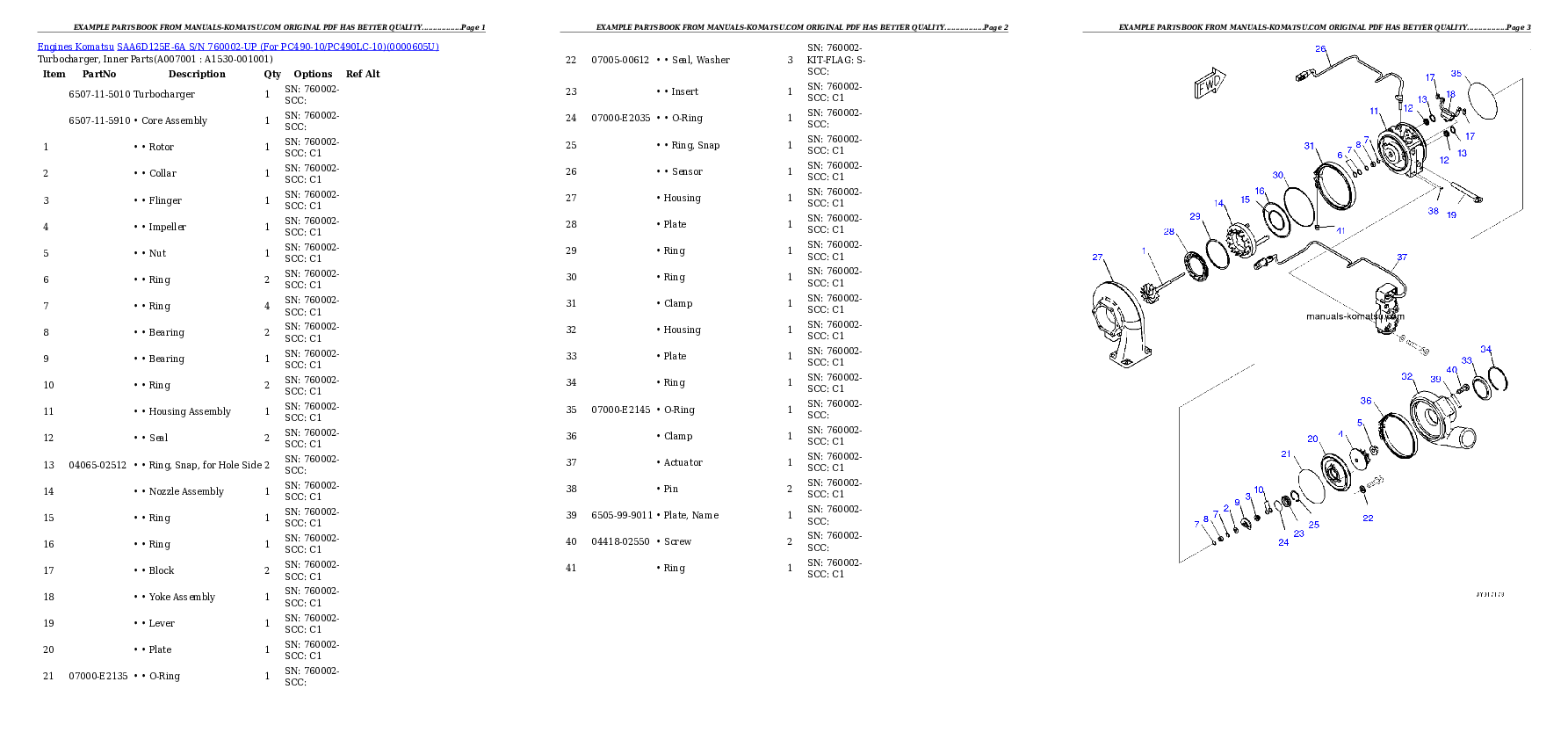Protected: SAA6D125E-6A S/N 760002-UP (For PC490-10/PC490LC-10) Partsbook