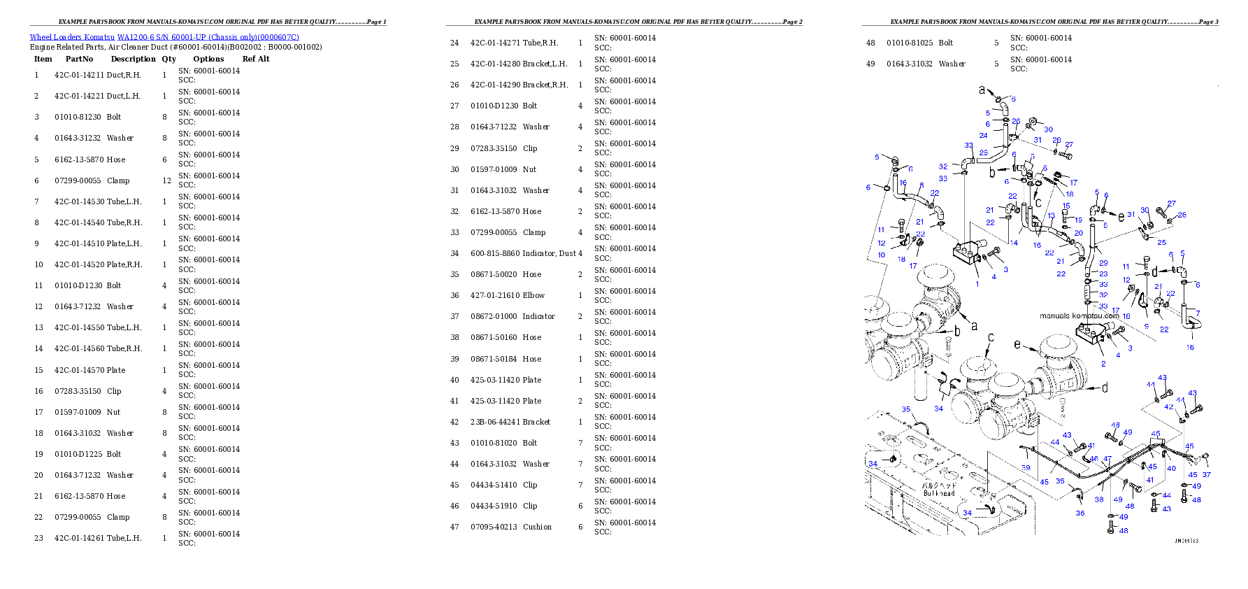 Protected: WA1200-6 S/N 60001-UP (Chassis only) Partsbook
